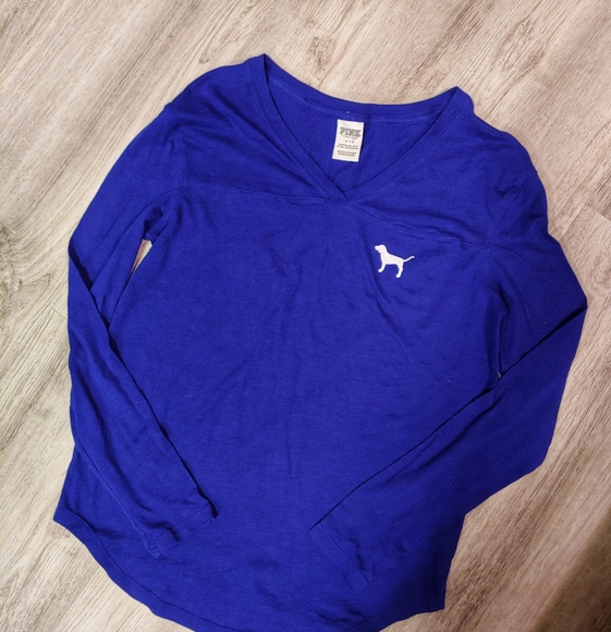 PINK Victoria's Secret Tops - VS Pink Blue long sleeve shirt